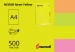 Кольоровий папір А4 80г/м2 (неон) Maestro Color - 500 аркушів