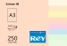 Кольоровий папір REY Adagio А3 (пастель) 160 г/м2 - 250 аркушів