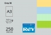 Кольоровий папір REY Adagio А3 (середні тони) 160 г/м2 - 250 аркушів