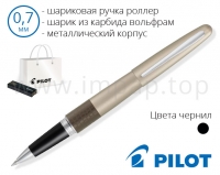 Ручка ролер металева кулькова Pilot BL-VBMR2-7-LZD на подарунок (Ø кульки 0,7мм)