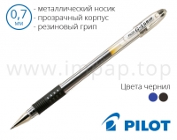 Ручка гелева Pilot Grip BLGP-G1-7 (чорна, синя) – діаметр кульки 0,7мм