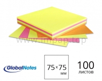 Паперовий блок для записів з липким шаром Global Notes 75x75мм - 100 аркушів