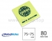 Паперовий блок для нотаток з клейким краєм Global Notes 75x75 мм (на вибір 4 кольори) - 80 аркушів
