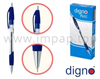 Ручка кулькова автоматична масляна DIGNO ARC TROPC для письма (синя, чорна)