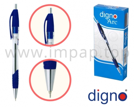 Ручка кулькова автоматична масляна DIGNO ARC TROPC для письма (синя, чорна)