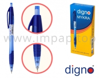 Ручка кулькова автоматична масляна DIGNO MYKRA для школи (синя, чорна)