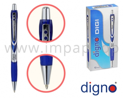Ручка кулькова масляна автоматична (синя, чорна) DIGNO DIGI